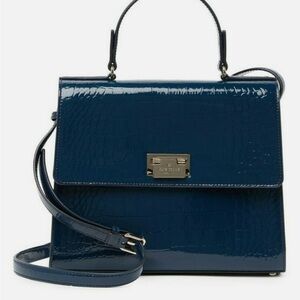 NWT KATE SPADE NEW YORK KNIGHTSBRIDGE Leather Doris Satchel, Petrol Blue